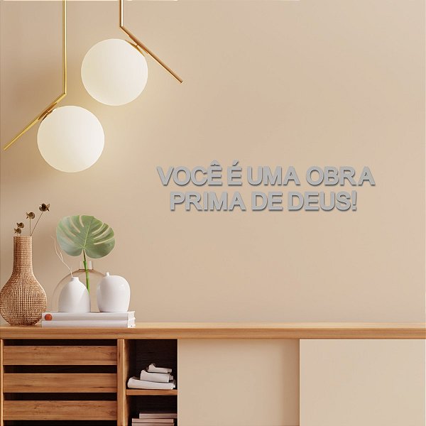 Espelho "Você é uma obra prima de Deus!" - Acrílico Prata