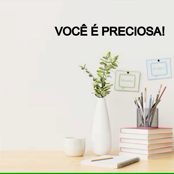 Placa Decorativa "Você é preciosa!"- Acrílico Preto