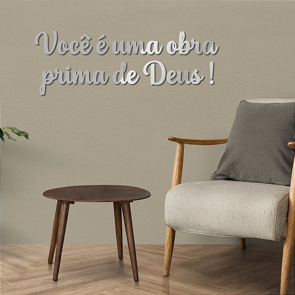 Espelho "Você é uma obra prima de Deus!" - Acrílico Prata