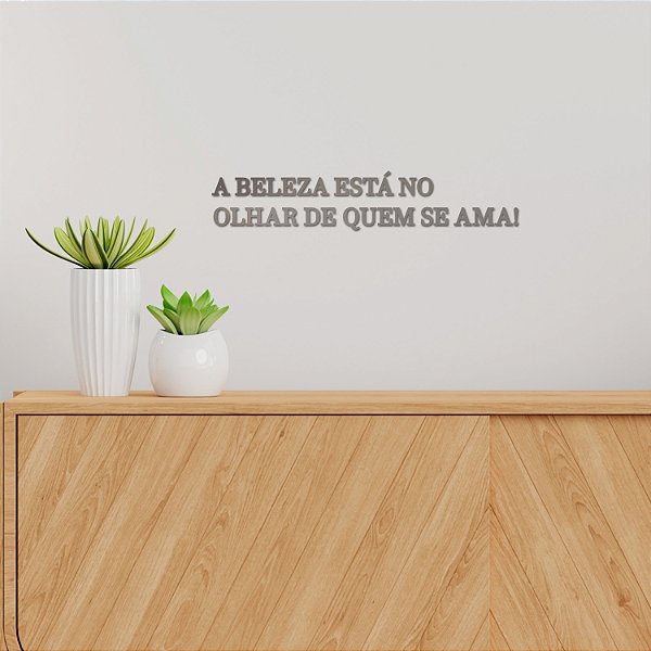 Espelho A beleza está no olhar de quem se ama! - Cobre