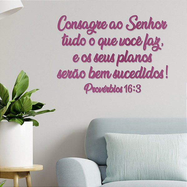 Espelho Consagre ao senhor tudo o que você faz... - Pink