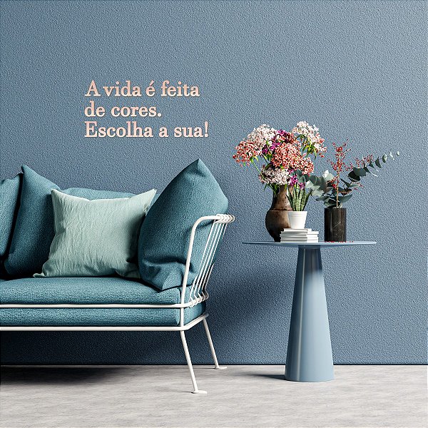 Espelho "A vida é feita de cores. Escolha a sua!" - Rosa