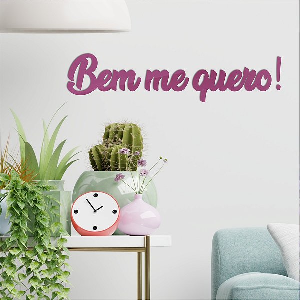Espelho Frase Decorativa Bem me quero! - Acrílico Pink