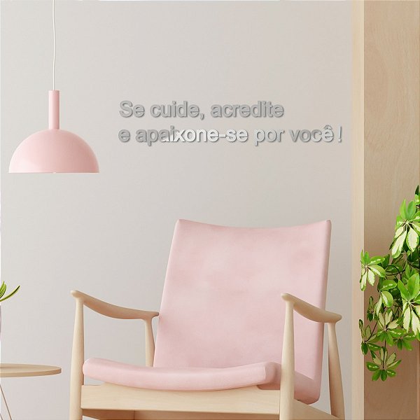 Espelho Se cuide, acredite e apaixone-se por você! - Prata