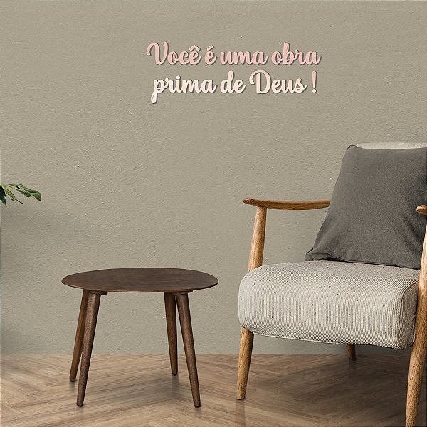 Espelho "Você é uma obra prima de Deus!" - Acrílico Rosa