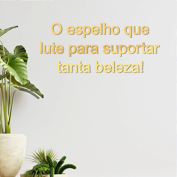 Espelho "O espelho que lute para suportar tanta beleza!"- DO