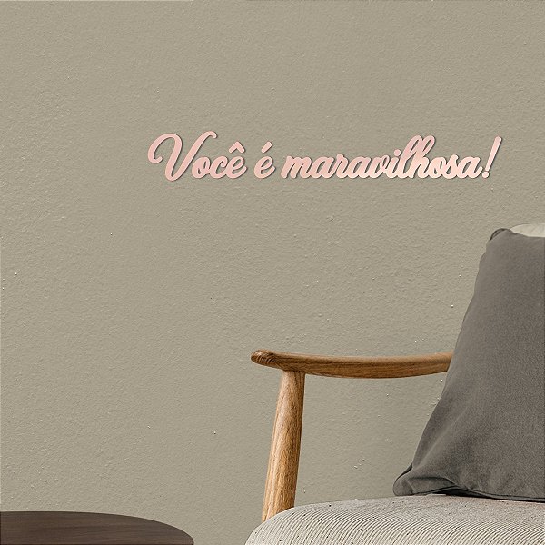 Espelho "Você é maravilhosa" F5 - Acrílico Espelhado Rosa