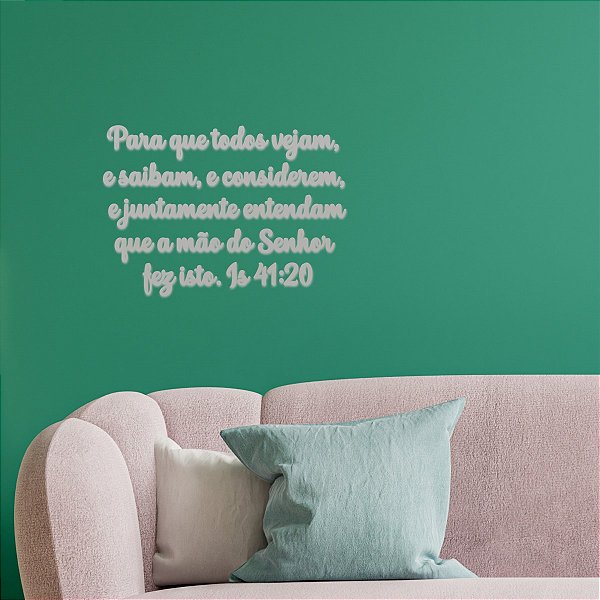 Espelho Para que todos vejam, e saibam,...Is 41:20 - Prata