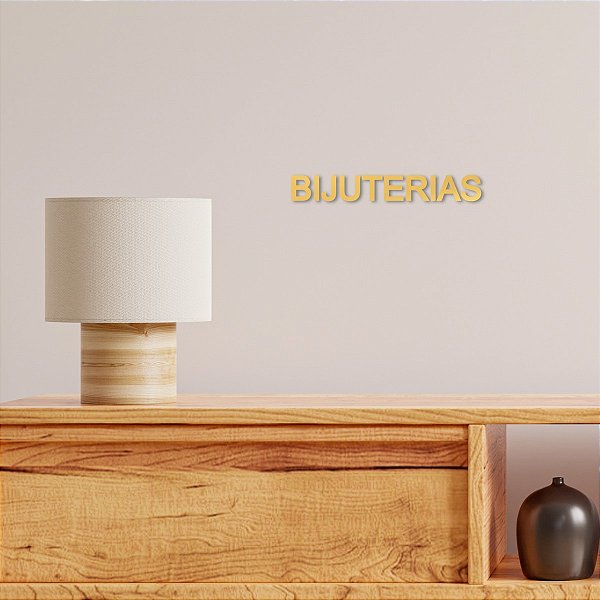 Espelho Decorativo "Bijuterias" - Acrílico Espelhado Dourado