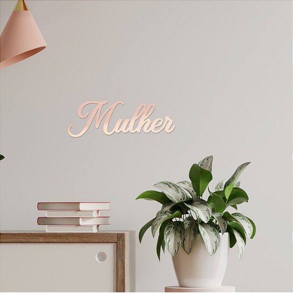 Espelho Decorativo "Mulher" F5 - Acrílico Espelhado Rosa