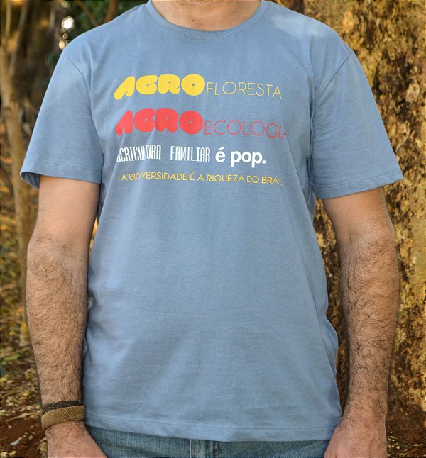 Camiseta Linha Tingimento Natural- Estampa AGROecologia é POP - Artista: Heris Rocha