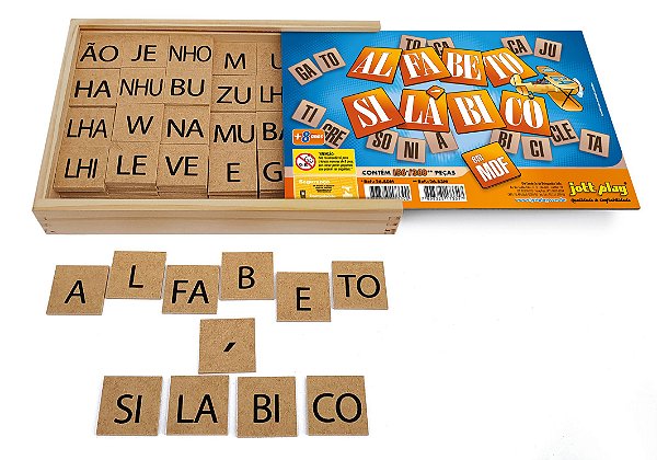 Jogo Educativo Alfabeto Silábico 360 Pçs Em Mdf - Jottplay