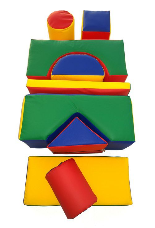Brinquedo Educativo Blocos Pequenos Espumados Com 09 Peças 45 X 20cm