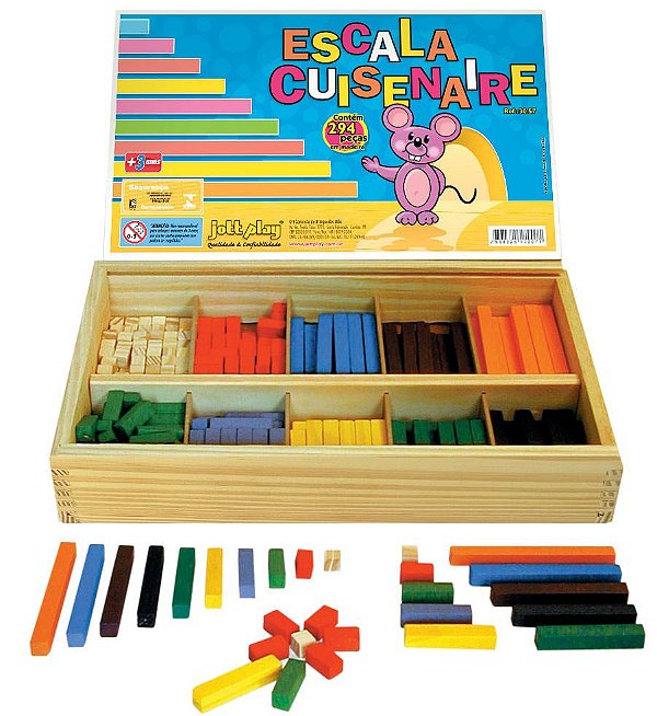 Brinquedo Escala Cuisenaire Completa 294 Peças - Jottpl