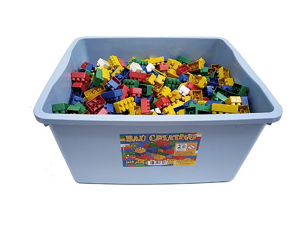 Baú Criativo Com 1000 Peças Plásticas  - Jottplay