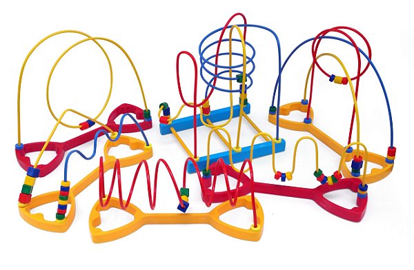 Conjunto De 6 Aramados Triangular Ondular Acrobático Montanha Russa Espira Entrelaçado