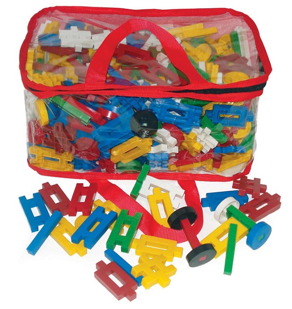 Brinquedo Educativo Ligue Mania Composto De 400 Peças Em Plastico Na Mochila.