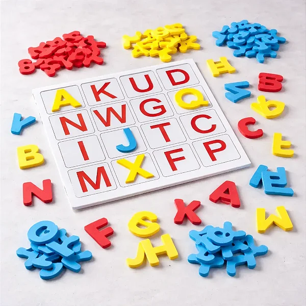 Jogo Educativo Alfabeto Bingo De Letras Em E.V.A 196 Peças