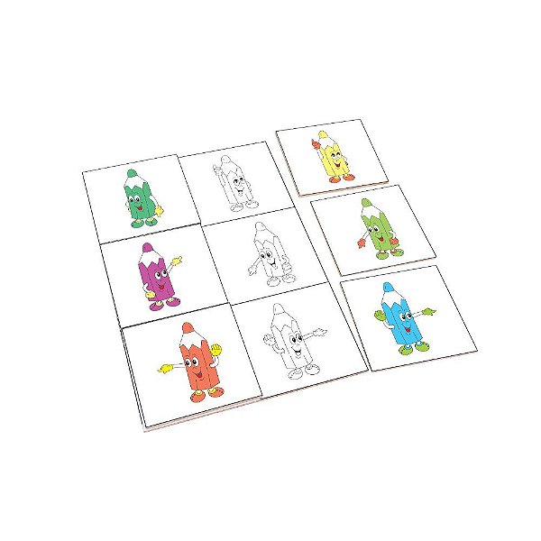 Brinquedo Educativo Perceptivo Visual Em Mdf 66 Peças