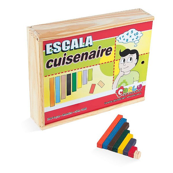 Brinquedo Educativo Escala Cuisenaire Madeira 294 Peças