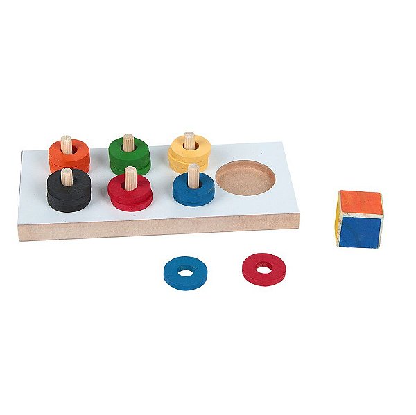 Brinquedo Educativo Jogo Das Cores Em Mdf 19 Peças