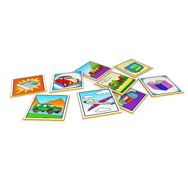 Brinquedo Educativo Memória Meios De Comunidades E Transportes 40 Peças