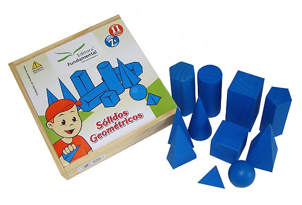Brinquedo Educativo Sólidos Geométricos 11 Peças