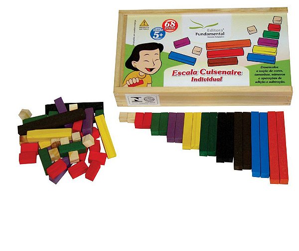 Escala Cuisenaire Individual Com 68 Peças