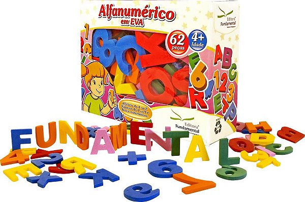 Jogo Educativo Alfanumérico Em E.V.A  62 Letras