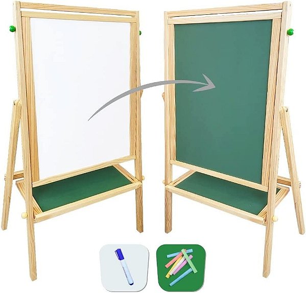 Brinquedo Educativo Quadro Giratório De Atividades Madeira - Carlu