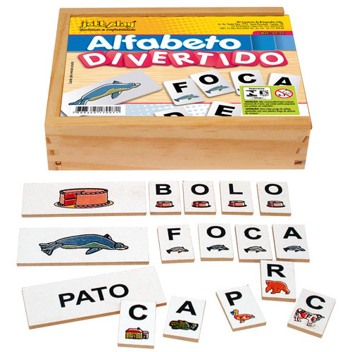 Jogo Educativo Alfabeto Divertido Com 60 Peças
