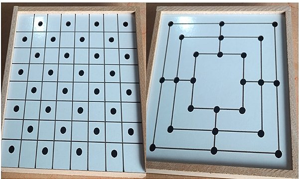 JOGO DE DAMA E TRILHA ADAPTADOS ESTOJO EM MDF
