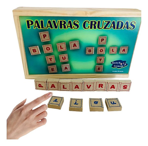 Brinquedos Educativos - Jogo Palavras Cruzadas 50 Peças