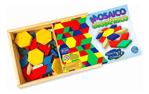 Jogo Mosaico Geométrico Criativo 100pç Educativos Pedagógico