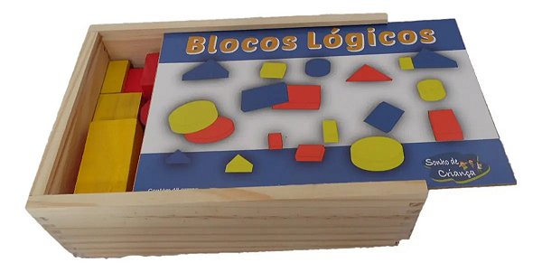 Blocos Lógicos Educativo Pedagógico 48 Peças Em Madeira