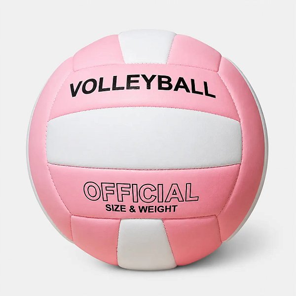 Bola De Vôlei Quadra E Praia 60CM Rosa/Branco