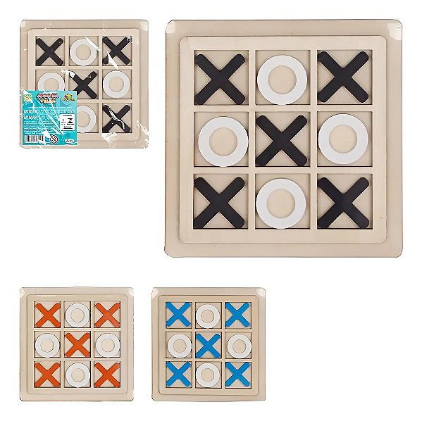 Jogo Da Velha Tabuleiro Madeira Interativo Montessori