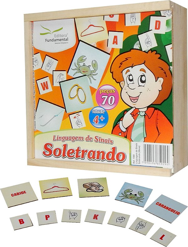 Brinquedo Educativo Linguagem De Sinais Soletrando Libra