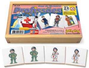 Brinquedo Educativo Jogo De Memória Profissões 40 Peças