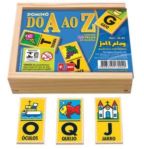 Brinquedo Educativo Dominó Do A Ao Z 24 Peças