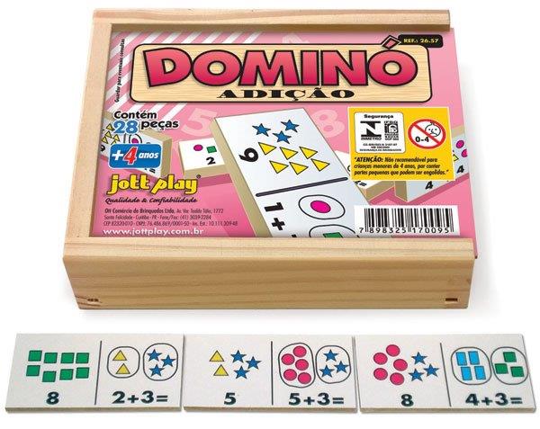 Brinquedo Educativo Dominó Adição 28 Peças