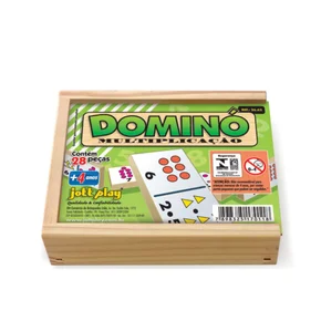 Brinquedo Educativo Dominó Multiplicação 28 Peças