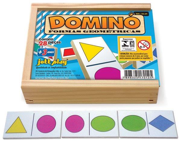 Brinquedo Educativo Dominó Formas Geométricas 28 Peças