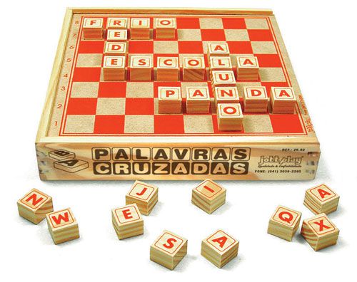 Palavras Cruzadas 67 Peças Cx. Madeira