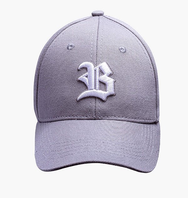 Boné Baseball Hard Hat Basic Cinza Logo Branco