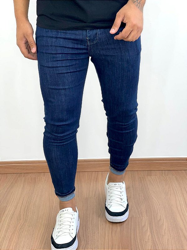 Calça Jeans Super Skinny Básica Cropped - Jay Jones