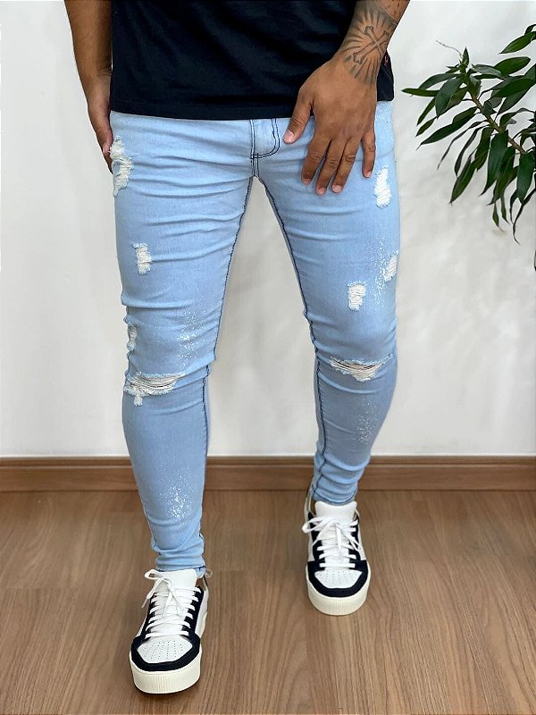Calça Jeans Super Skinny Clara Respingos - Creed Jeans