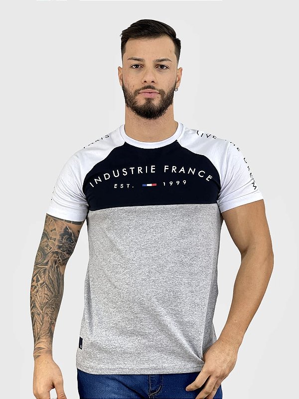 Camiseta France Recortes Cinza