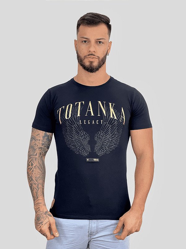 Camiseta Confort Preta Black Wings - Totanka