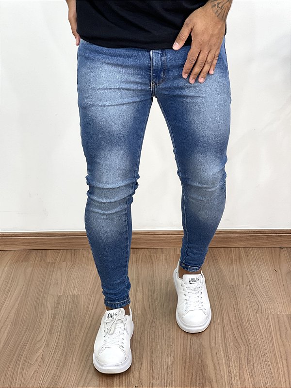Calça Jeans Masculina Super Skinny Escura Premium Sem Rasgo - Sailor*
